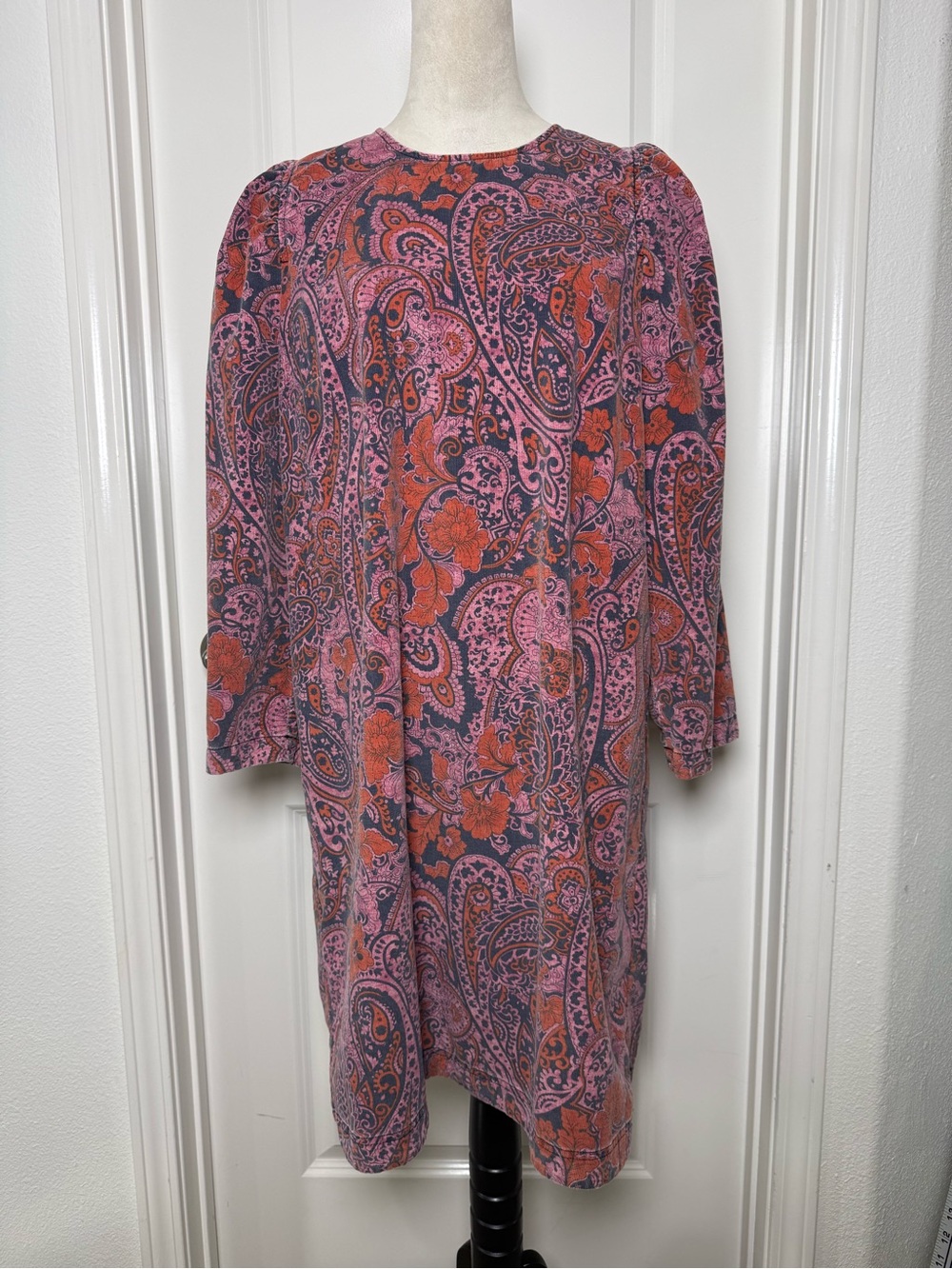 Anthropologie Corduroy Paisley Shift Tunic